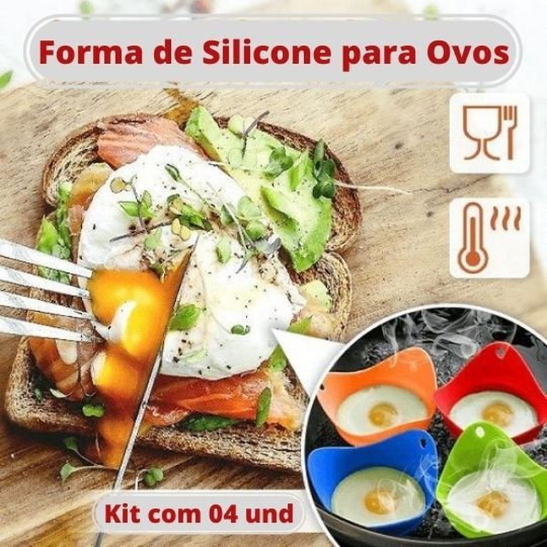 Kit 4 Formas de Silicone para Ovos